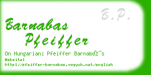 barnabas pfeiffer business card